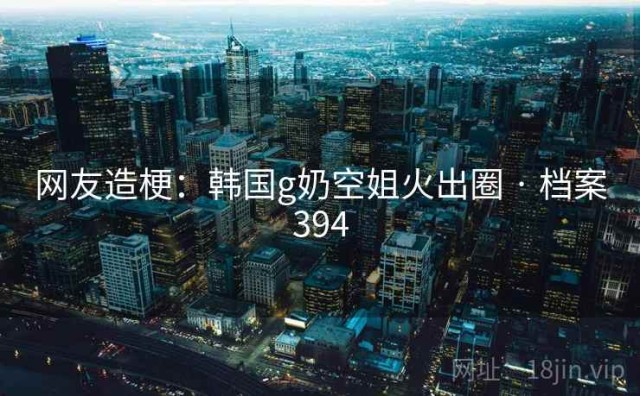 网友造梗：韩国g奶空姐火出圈 · 档案394