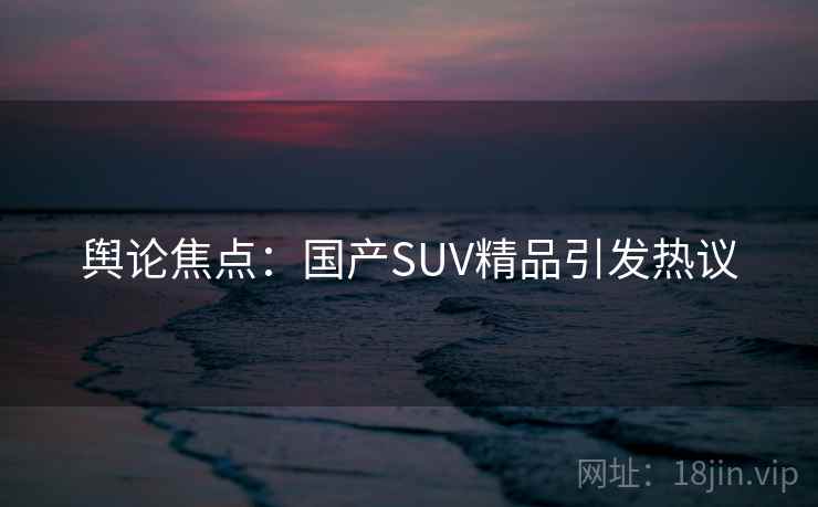 舆论焦点：国产SUV精品引发热议